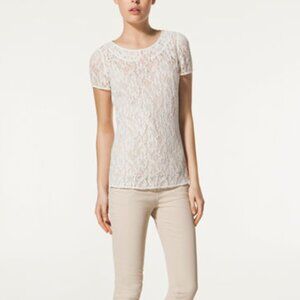 Massimo Dutti lace top with camisole